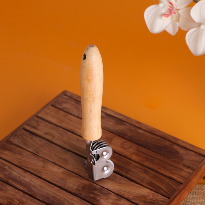 Stainless Steel Knife Sharpener With Wooden