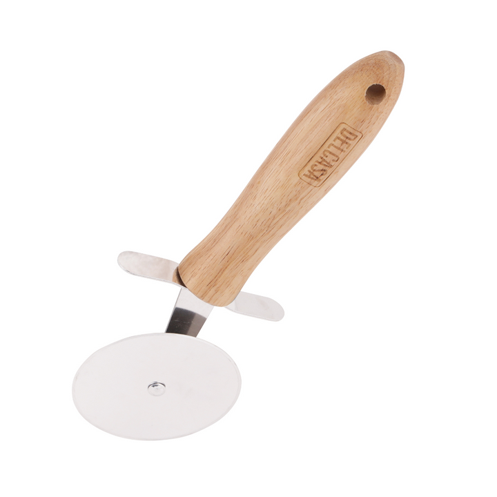 Stainless Steel Pizza Cutter With Wooden Handle