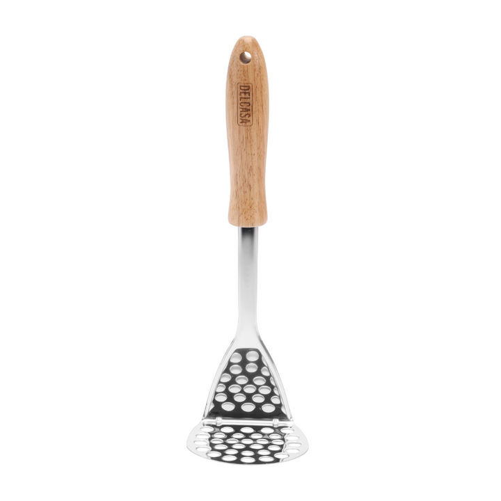 Stainless Steel Potato Masher With Wooden Handle