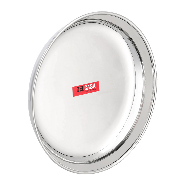 Stainless Steel Rice Plate Round Quarter Plate