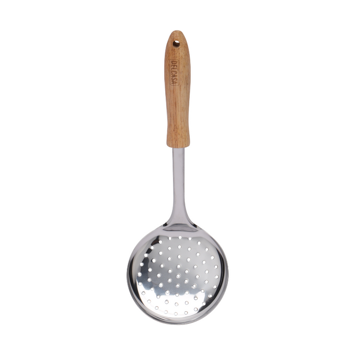 Stainless Steel Skimmer With Wooden Handle