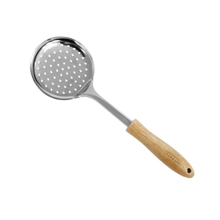 Stainless Steel Skimmer With Wooden Handle