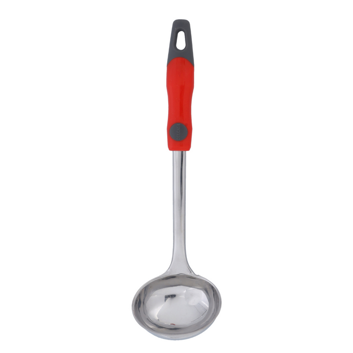 Stainless Steel Soup Ladle in UAE Silver and Red 30X8.8CM