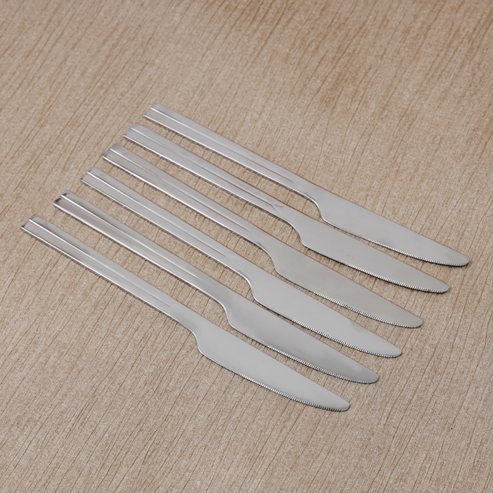  Stainless Steel Table Knife - Silver 6PCS