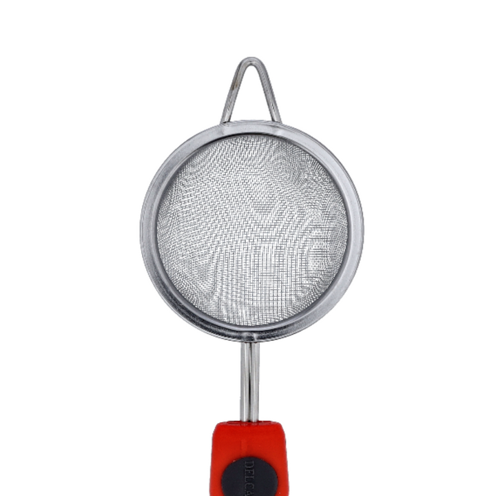 Stainless Steel Tea Strainer Silver and Red 23.5X7CM