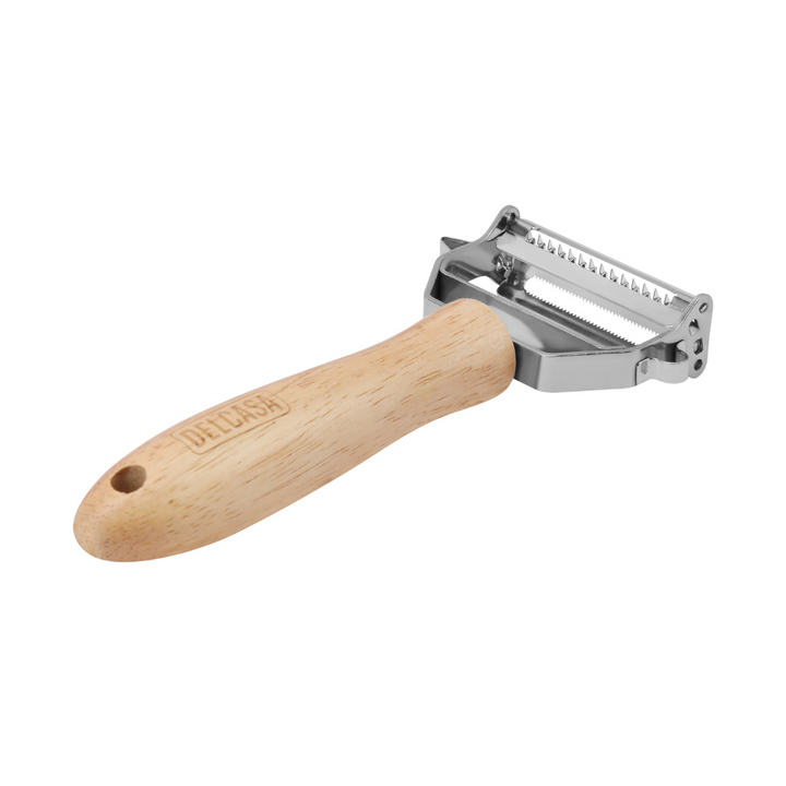 Stainless Steel Vegetable Peeler with Wooden Handle, Y-Shaped Peeler