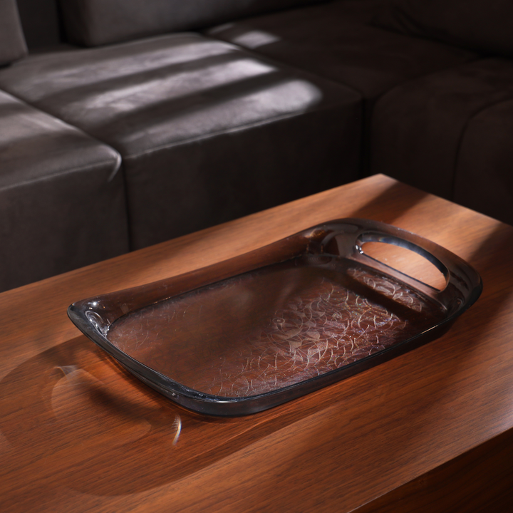 Stylish & Durable Smoked Gray Acrylic Tray 