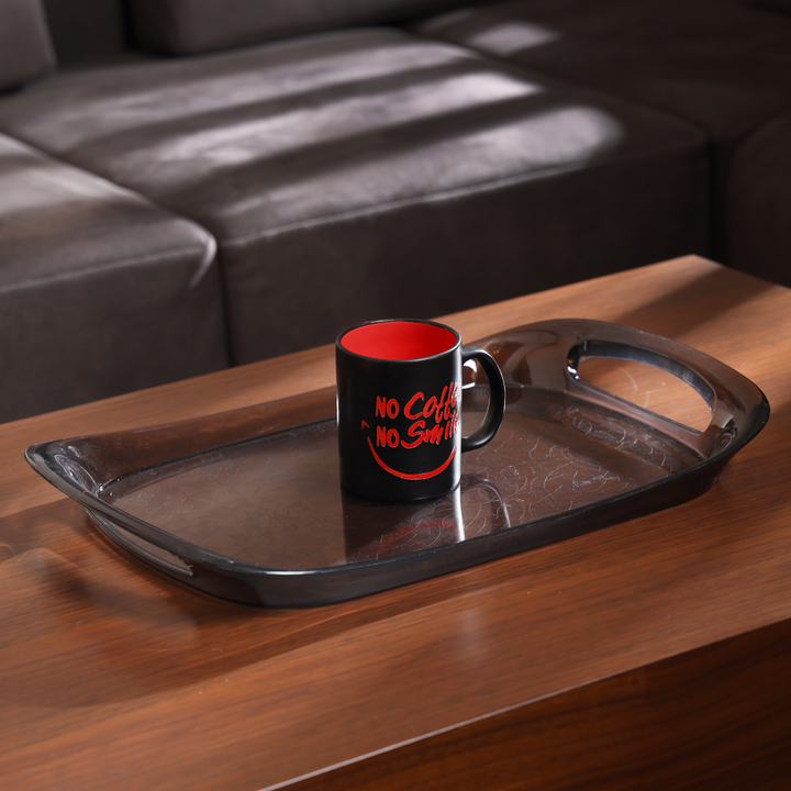 Stylish & Durable Smoked Gray Acrylic Tray 