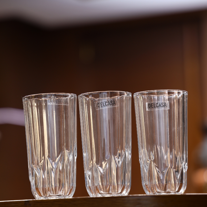 Transparent Glass Tumblers Pack of 3 (300ML)