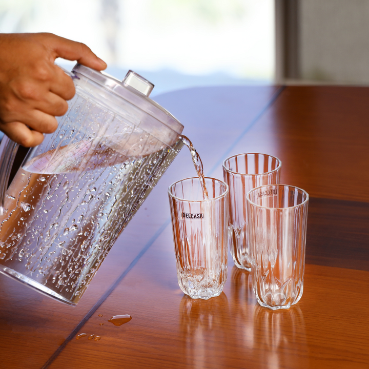 Transparent Glass Tumblers Pack of 3 (300ML)