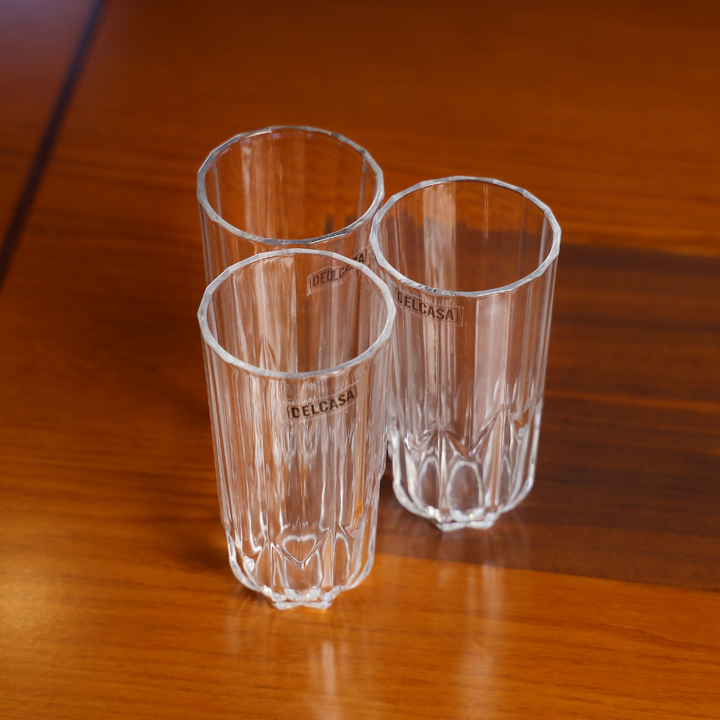 Transparent Glass Tumblers Pack of 3 (300ML)