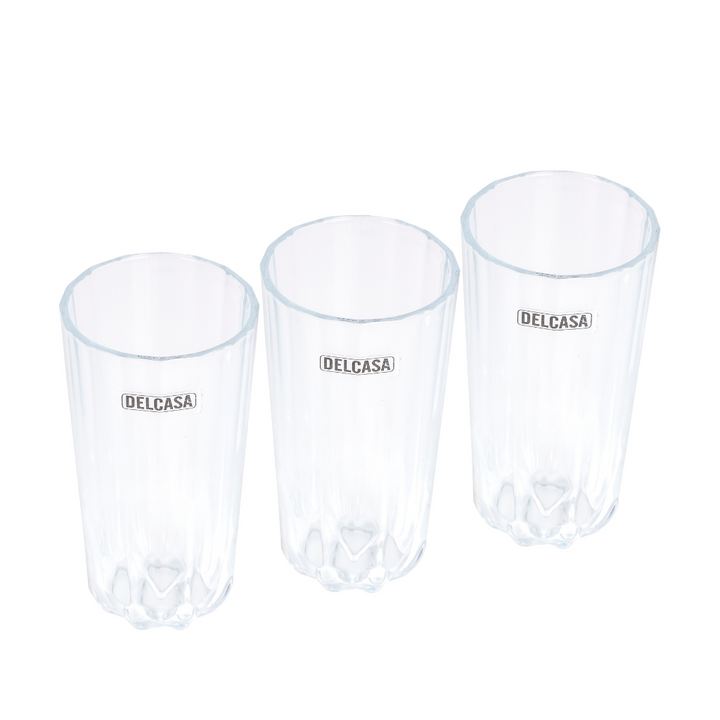 Transparent Glass Tumblers Pack of 3 (300ML)