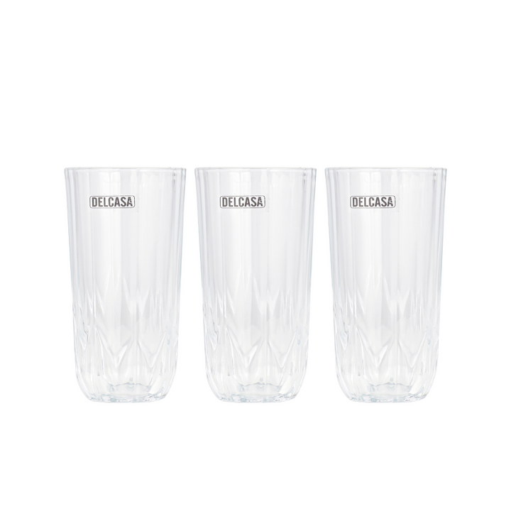 Transparent Glass Tumblers Pack of 3 (300ML)