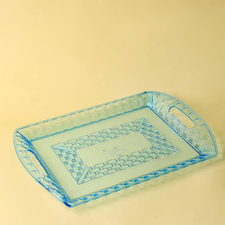 Transparent Tray with Handles for Serving Tea, Coffee, Breakfast, and More