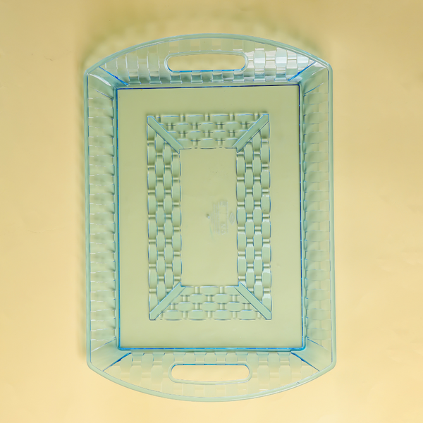 Transparent Tray with Handles for Serving Tea, Coffee, Breakfast, and More