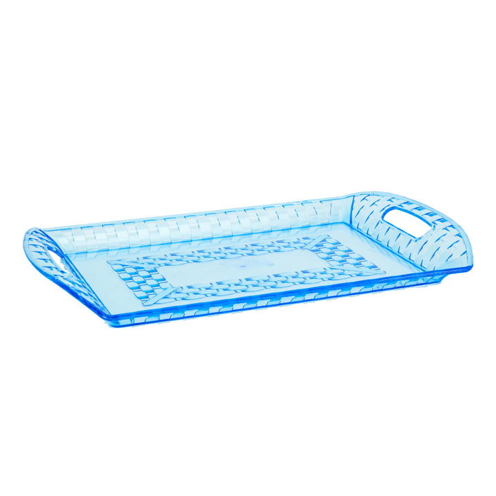 Transparent Tray with Handles for Serving Tea, Coffee, Breakfast, and More