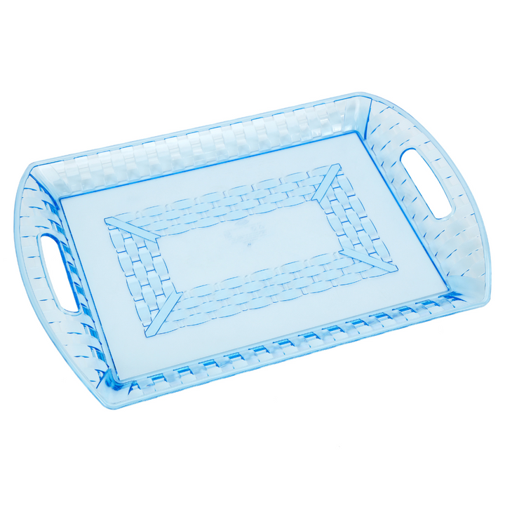 Transparent Tray with Handles for Serving Tea, Coffee, Breakfast, and More