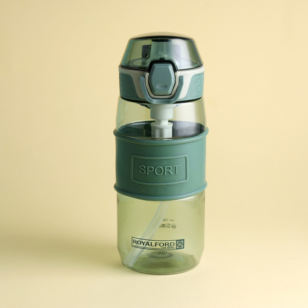 Water Bottle, BPA-Free Plastic Bottle with One-Press Open Lid, Leak-proof 550ml