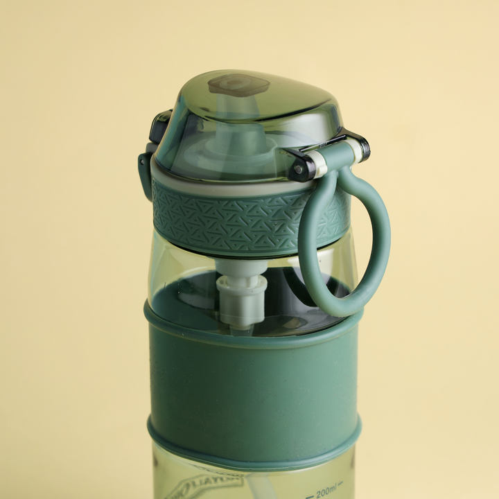 Water Bottle, BPA-Free Plastic Bottle with One-Press Open Lid, Leak-proof 550ml