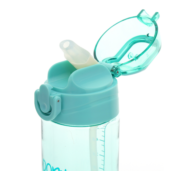 Water Bottle, BPA-Free Plastic Bottle with One-Press Open Lid, Leak-proof 600ml