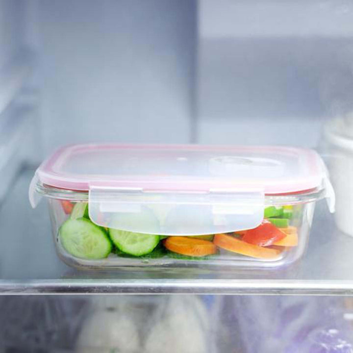 Airtight Glass Container, 400ml, Borosilicate Glass, Heat Resistant, Dishwasher/Oven/Freezer Safe, Leak Proof for Meal Prep - Souk Al RasFood Storage Containers