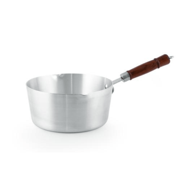 Aluminium Milk Pan with Wooden Handle and Pouring Spout - 18cm - Souk Al RasPots & Pans