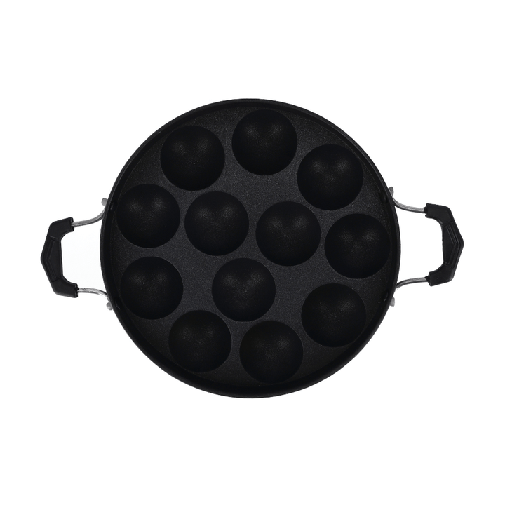 Aluminium Non - Stick Appa Pathram with 12 Pits - Souk Al RasCookware