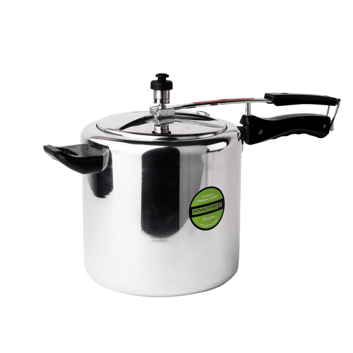 ALuminium Pressure Cooker 7L | Extra Gasket, Safety Valve | Durable, Comfortable Handles | Steaming, Cooking - Souk Al RasPressure Cookers & Canners