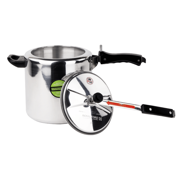 ALuminium Pressure Cooker 7L | Extra Gasket, Safety Valve | Durable, Comfortable Handles | Steaming, Cooking - Souk Al RasPressure Cookers & Canners