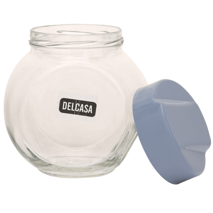 Aqua Double Bottom Glass Jar, Modern Style Organizer 500ML - Souk Al RasKitchen Accessories