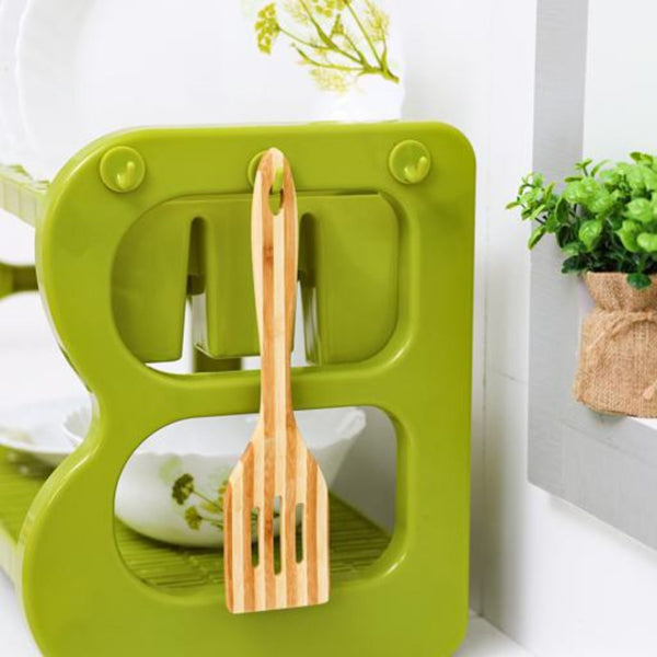 Bamboo Flat Slotted Turner with Comfortable Grip - Ideal for Cooking and Baking - Souk Al RasFlatware