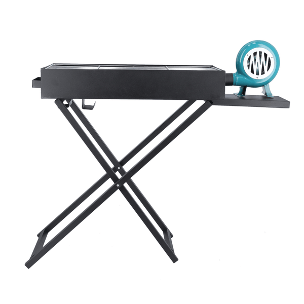 Barbecue Grill Stand with Blower, Durable Iron Portable Grill - Souk Al RasCamping Tools