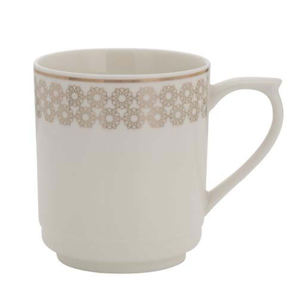 Bone Wave Mug, Chip Resistant & Durable - Tea, Cappuccino, Coffee, Latte Cup 325ML - Souk Al RasMugs