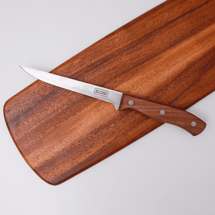 Bonning Knife, Sharpe Stainless Steel Blade, Walnut Wood Handle 15CM - Souk Al RasCutlery & Flatware