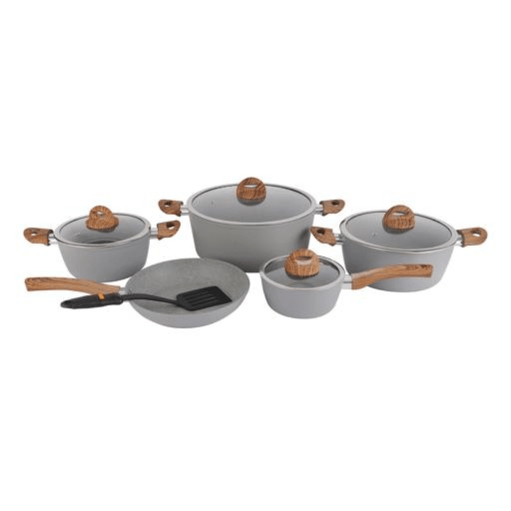 Chef Master Forged Aluminium Cookware Set with 5 Layers Granite Non - Stick Coated 10 PCS - Souk Al RasCookware Sets