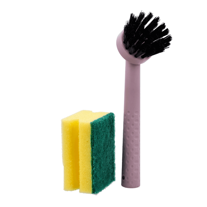 Cleaning Set, Dish Soap Dispenser Pump with Kitchen Scrub Brushes 3in1 - Souk Al RasAccessories