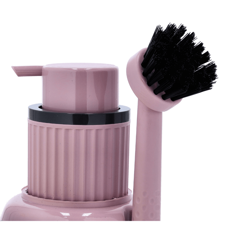 Cleaning Set, Dish Soap Dispenser Pump with Kitchen Scrub Brushes 3in1 - Souk Al RasAccessories