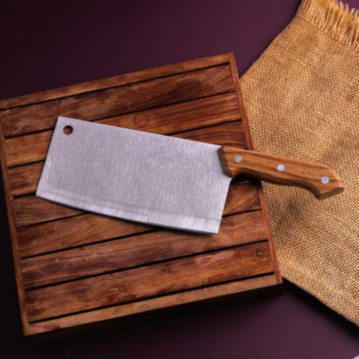 Cleaver Knife with Ultra Sharp Stainless Steel Blade 19CM - Souk Al RasKitchen Knives