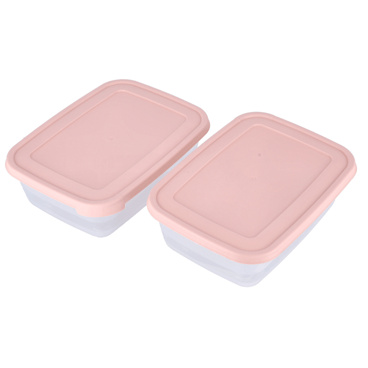 Cook & Lock Rectangular Storage Container, 2Pcs 2000ML - Souk Al RasFood Containers & Lunch Boxes