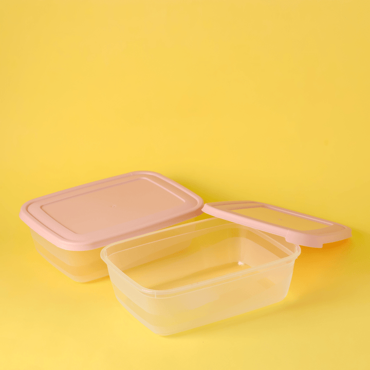 Cook & Lock Rectangular Storage Container, 2Pcs 2000ML - Souk Al RasFood Containers & Lunch Boxes