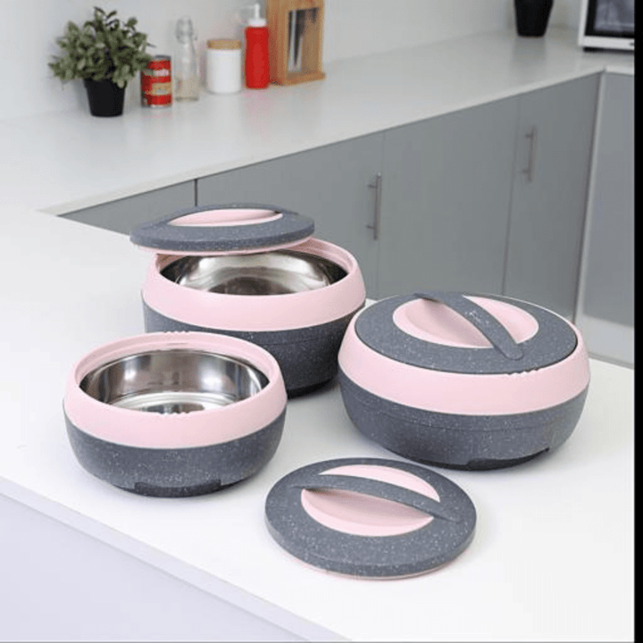 Cosmos Insulated Casserole Set 3Pcs (1.5L, 2.5L, 3.5L) - Souk Al RasFood Warmers