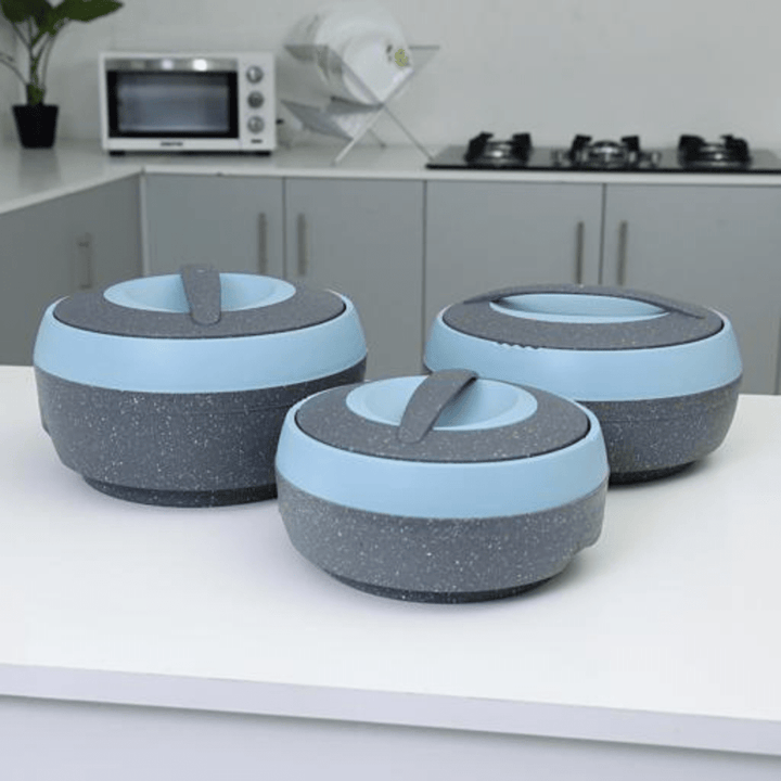 Cosmos Insulated Casserole Set 3Pcs (1.5L, 2.5L, 3.5L) - Souk Al RasFood Warmers