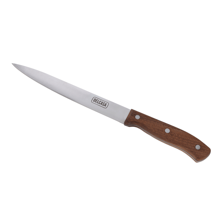 Craving Knife, Sharpe Stainless Steel Blade, Walnut Wood Handle 20CM - Souk Al RasCutlery & Flatware