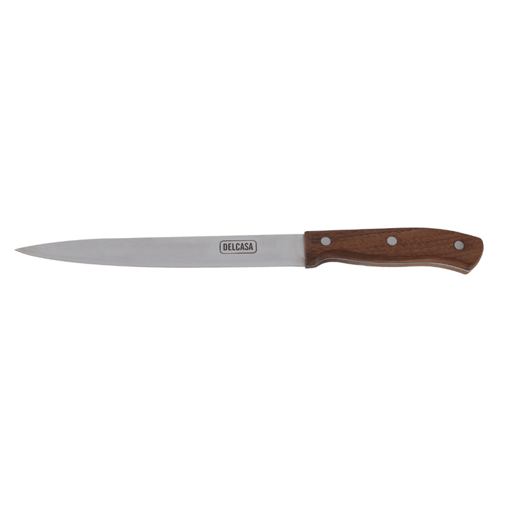 Craving Knife, Sharpe Stainless Steel Blade, Walnut Wood Handle 20CM - Souk Al RasCutlery & Flatware