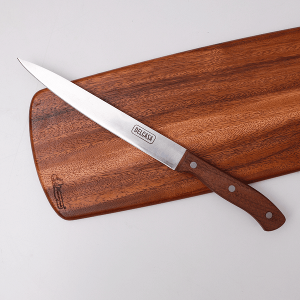 Craving Knife, Sharpe Stainless Steel Blade, Walnut Wood Handle 20CM - Souk Al RasCutlery & Flatware