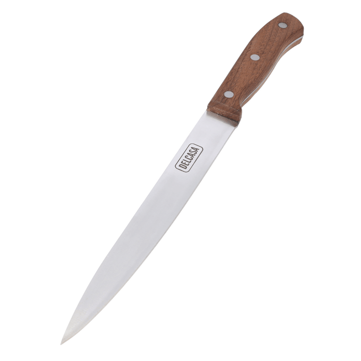 Craving Knife, Sharpe Stainless Steel Blade, Walnut Wood Handle 20CM - Souk Al RasCutlery & Flatware