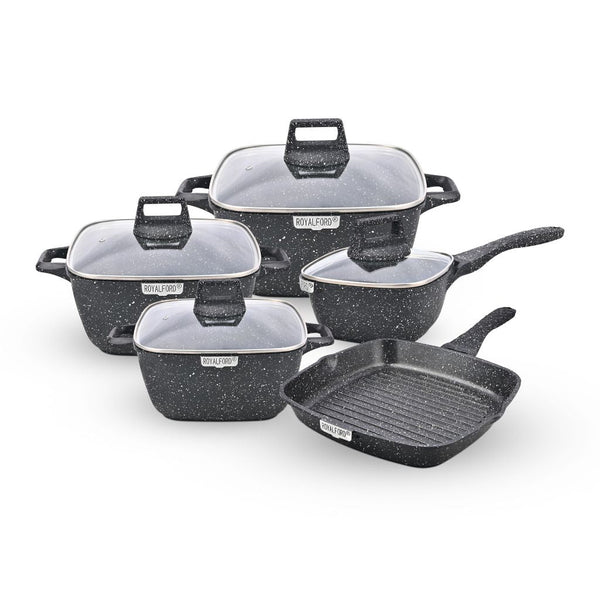 Deluxe Die - Cast Granite Cookware Set 9 Pcs | High - quality - Souk Al RasCookware Sets