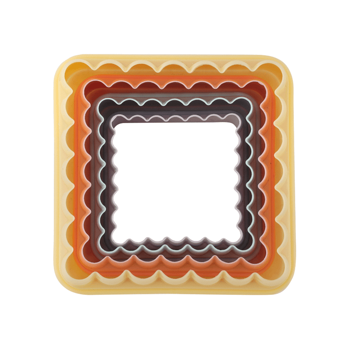 Double Side Square Cookie Cutter, PP Polymer Cutter 4pcs - Souk Al RasBakeware