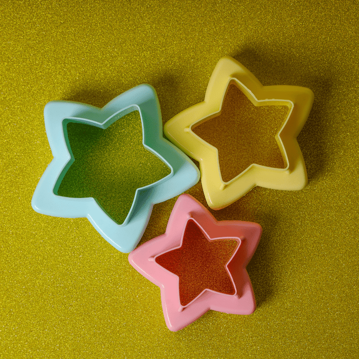 Double Side Star Cookie Cutter PP Polymer Cutter Set 3PCS - Souk Al RasBakeware