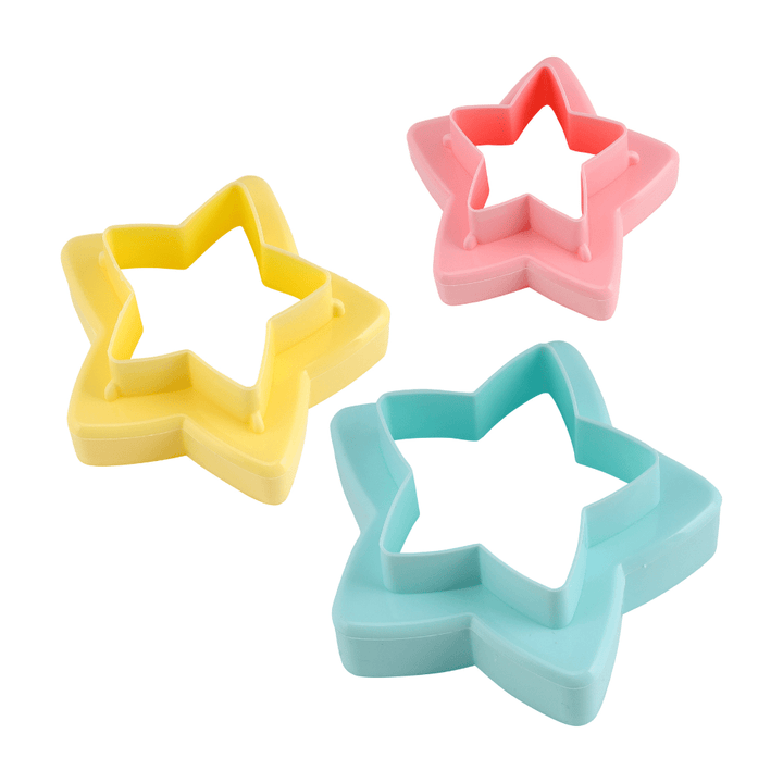 Double Side Star Cookie Cutter PP Polymer Cutter Set 3PCS - Souk Al RasBakeware